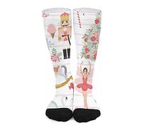 385 Équipage Chaussettes Rêve De Casse-Noisette Chaussettes De Sport Homme Confortables En Maille Stretch Chaussette De Football, Pour Cyclisme, Gym, 40cm