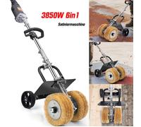 3850W Ponceuse Satinatrice 6 en 1, Multi Rénovateur Filaire, 2 x 180mm Brosses, 4000 tr/min, Machine à Satiner Surfaceuse