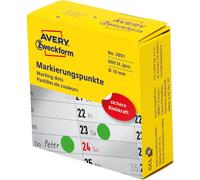 Avery Pastilles de couleurs 3851 Ø 10 mm vert 800 pc(s) fixation permanente papier
