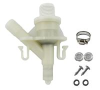 385311641 Kit de valve d'eau de rechange avec collier de serrage et fixations pour toilettes à pédale Dometic 300 310 320, kit de valve d'eau pour toilettes marines Sealand 300 310 320
