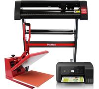 PixMax - Presse à Chaud en Forme de Palourde 38cm, Plotter de Découpe Vinyle et Imprimante