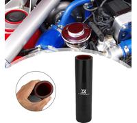 38mm 1.5" Diamètre Interne Voiture Droit Silicone Tuyau Coupleur Tube Noir Rouge