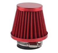 38mm Filtre à Air Rond Cône Universel Automatique Prise D'air Froid Kit D'induction Filtre à Air d'Entrée Kit Filtre à air de Moto pour Moto Tout-terrain VTT Quatre Pit Bike(Rouge)