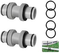 38mm Raccord Tuyau Piscine,Raccord Pompe Piscine,Pour Les Raccords de Tuyau de Ø38 mm,Pour Intex,Bestway,Coleman Pools Adaptateur (2 Pièces)