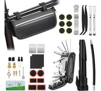 38pcs Kit Reparation Velo Kit Crevaison Velo Avec Mini Pompe 120 Psi Kit Reparation Pneu Velo Avec Outils Multifonction Pièce Pour Bicyclette Vtt Cyclisme