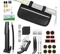 38pcs Kit Reparation Velo Trousse Outils De Vélo Avec Outil Multifonction 16 En 1,Mini Pompe 120 Psi,Kit De Patch,Leviers De Pneu Kit Crevaison Velo Pour Bicyclette,Vtt,Cyclisme