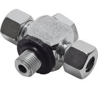 38S & G1-1/2'' Te en acier zingue Joint tournant Raccord de coupe à filetage mâle 250 bar NBR ISO 8434-1