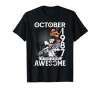 38th Birthday The Bear Legends October 1987 38 Years Old Men T-Shirt