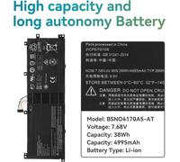 38Wh BSNO4170A5-AT Battery for Lenovo Ideapad Miix 510-12ISK 510-12IKB 520-12IKB 80U1 80XE 81CG 20M3 80U1000NGE 80U1000VSP 20M3000LGE LHGE 5B10L 67278 5B10L68713 BSNO4170A5-LH BSN04170A5-AT