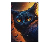 38x26cm/1000pcs Casse-têtes pour Adolescents Black Ghost Cat Puzzle pour Adultes : Un Jeu De Réflexion Amusant Et Humoristique pour Un Anniversaire Ou Noël 38x26cm/1000pcs