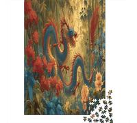 38x26cm/1000pcs Dragon Chinois, forêt de bambous et pruniers en Fleurs Jigsaw Puzzles À Faire Soi-même pour Adultes