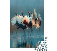 38x26cm/1000pcs Grues Dansant gracieusement dans Les Zones humides Jigsaw Puzzles À Faire Soi-même pour Adultes