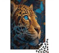 38x26cm/1000pcs Jaguar, Papillon Bleu Jigsaw Art Populaire Mexicain Puzzles À Faire Soi-même pour Adultes