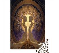 38x26cm/1000pcs l'arbre de Vie, représenté par des Figures humaines entrelacées Jigsaw Puzzles À Faire Soi-même pour Adultes