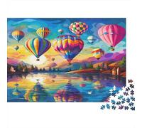 38x26cm/1000pcs Montgolfières, Paysages colorés Jigsaw Puzzles À Faire Soi-même pour Adultes