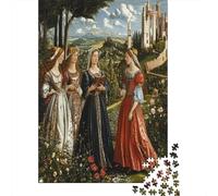 38x26cm/1000pcs Paysages de la Renaissance Puzzle Jouet en Bois Cadeau Unique Décoration Intérieure Figures élégantes, Jardins et Architecture Classique Jeu Éducatif Challenge Toy