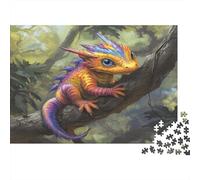 38x26cm/1000pcs Petit Dragon Jigsaw Rayures colorées Puzzles À Faire Soi-même pour Adultes