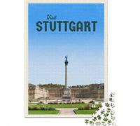 38x26cm/1000pcs Puzzle 1000 Pièces, Visit Stuttgart, Puzzle Cadeau De Noël