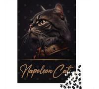 38x26cm/1000pcs, Puzzle Adulte avec 1000 Pièces, Napoleon Cat