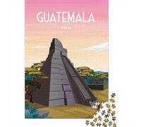 38x26cm/1000pcs, Puzzle Adulte avec 1000 Pièces, Tikal Guatemala Maya