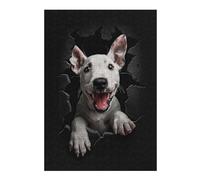 38x26cm/1000pcs Puzzle Bull Terrier Puzzle pour Adultes Jeux Relaxants Améliore La Mémoire Cadeaux Uniques d'anniversaire Et De Noël 38x26cm/1000pcs