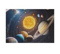 38x26cm/1000pcs Puzzle pour Adolescentes Exploring The Solar System A Visual Journey Puzzles pour Adolescentes, Jouets, Décoration Murale, Cadeaux pour Femmes, Défi Éducatif 38x26cm/1000pcs