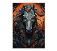 38x26cm/1000pcs Puzzle pour Adolescentes Steampunk Horse Portrait Puzzles pour Adolescentes, Jouets, Décoration Murale, Cadeaux pour Femmes, Défi Éducatif 38x26cm/1000pcs