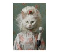 38x26cm/1000pcs Puzzle pour Adolescents A Cat Singer with Hair Puzzle pour Adultes - Jeux De Construction - Analyse Et Logique - Interaction Parent-Enfant 38x26cm/1000pcs
