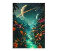 38x26cm/1000pcs Puzzle pour Adolescents Alien Jungle River Dreamscape Puzzle pour Adultes : Jeux Relaxants, Découpe De Précision, Activités Amusantes À La Maison 38x26cm/1000pcs