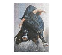 38x26cm/1000pcs Puzzle pour Adolescents Angry Bull Puzzle pour Adultes - Jeux De Construction - Analyse Et Logique - Interaction Parent-Enfant 38x26cm/1000pcs