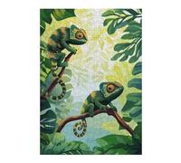 38x26cm/1000pcs Puzzle pour Adolescents Chameleons in Jungle Puzzles pour Adolescents - Jouets Anti-Stress - Une Œuvre d'art - Activités Amusantes À La Maison 38x26cm/1000pcs
