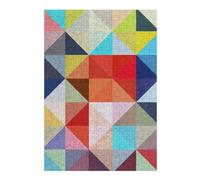 38x26cm/1000pcs Puzzle pour Adolescents Colored Triangles E Jeu De Puzzle pour Adultes : Casse-tête Amusant Et Humoristique, pour Les Amis Et La Famille 38x26cm/1000pcs