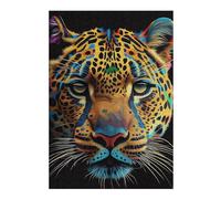 38x26cm/1000pcs Puzzle pour Adolescents Colorful Cheetah Animals Jeu De Puzzle pour Adultes : Casse-tête Amusant Et Humoristique, pour Les Amis Et La Famille 38x26cm/1000pcs
