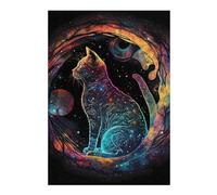 38x26cm/1000pcs Puzzle pour Adolescents Cute Cat Serenity Scenery Puzzles pour Adultes - Jouets À Monter Soi-même - Défi Difficile - Cadeaux Uniques pour Anniversaire Et Noël 38x26cm/1000pcs