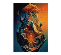 38x26cm/1000pcs Puzzle pour Adolescents Enchanted Floating Island Puzzle pour Adultes Jouets Anti-Stress Idées Cadeaux pour Se Détendre À La Maison, pour Les Amis Et La Famille 38x26cm/1000pcs