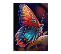 38x26cm/1000pcs Puzzle pour Adolescents Glowing Butterfly Artwork Puzzle pour Adultes Jouets Anti-Stress Idées Cadeaux pour Se Détendre À La Maison, pour Les Amis Et La Famille 38x26cm/1000pcs