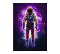 38x26cm/1000pcs Puzzle pour Adolescents Magenta Neon Astronaut Puzzle pour Adultes Jeux De Famille Une Œuvre d'art Jeu Stimulant Cadeaux 38x26cm/1000pcs