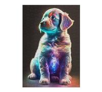 38x26cm/1000pcs Puzzle pour Adolescents Neon Pup Glowing Whiskers Puzzles pour Adultes - Jouets À Monter Soi-même - Défi Difficile - Cadeaux Uniques pour Anniversaire Et Noël 38x26cm/1000pcs