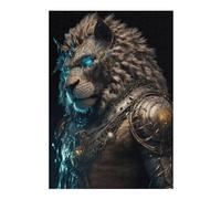 38x26cm/1000pcs Puzzle pour Adolescents Steampunk Lion Armor Puzzle pour Adultes Jouets Anti-Stress Idées Cadeaux pour Se Détendre À La Maison, pour Les Amis Et La Famille 38x26cm/1000pcs