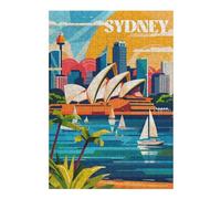 38x26cm/1000pcs Puzzle pour Adolescents Sydney Harbor Vibes Casse-tête pour Adultes, Jeu De Réflexion, Découpe De Précision, Jeu Stimulant, Cadeaux 38x26cm/1000pcs