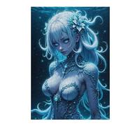 38x26cm/1000pcs Puzzle pour Adolescents Water Nymph Digital Art Puzzle pour Adultes Jeux Relaxants Cadeaux pour Femmes Cadeaux Uniques pour Anniversaire Et Noël 38x26cm/1000pcs