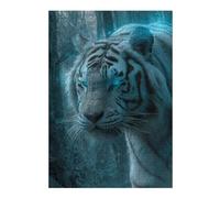 38x26cm/1000pcs Puzzle pour Adolescents White Tiger in Misty Forest Puzzle pour Adultes Jeux Relaxants Cadeaux pour Femmes Cadeaux Uniques pour Anniversaire Et Noël 38x26cm/1000pcs