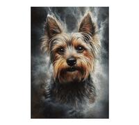 38x26cm/1000pcs Puzzle pour Adolescents Yorkshire Terrier Portrait Puzzles pour Adolescents : Jeux Amusants, Passe-Temps Stimulant À Compléter
