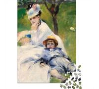 38x26cm/1000pcs, Puzzle pour Adultes 1000 Pièces, Renoir Madame Monet