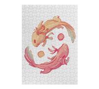 38x26cm/1000pcs Puzzle pour Adultes Axolotl Yin Yang Puzzle pour Adultes, Jouets À Monter Soi-même, Cadeaux pour Femmes, Idéal pour Toute La Famille 38x26cm/1000pcs