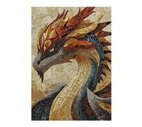 38x26cm/1000pcs Puzzle pour Adultes Dragon Mosaic Puzzles pour Adultes - Jeu Familial - Assemblage De Motifs - Cadeaux Uniques pour Anniversaire Et Noël 38x26cm/1000pcs