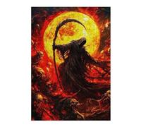 38x26cm/1000pcs Puzzle pour Adultes Grim Reaper in Hellfire Puzzle pour Adultes, Jouet, Décoration Murale, Passe-Temps, Interaction Parent-Enfant 38x26cm/1000pcs