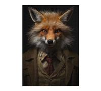 38x26cm/1000pcs Puzzle pour Adultes Professor Einstein Fox Jeu Familial De Puzzle pour Adultes - Défi Difficile - Interaction Parent-Enfant 38x26cm/1000pcs