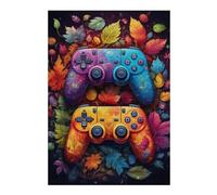 38x26cm/1000pcs Puzzles Autumn Gaming Controllers Puzzle pour Adultes Jeux Relaxants Découpe De Précision Cadeaux Uniques d'anniversaire Et De Noël 38x26cm/1000pcs