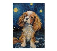 38x26cm/1000pcs Puzzles Cavalier Charles Spaniel Puzzles pour Adultes Jeux De Détente Décoration Parfaite Cadeaux Uniques d'anniversaire Et De Noël 38x26cm/1000pcs